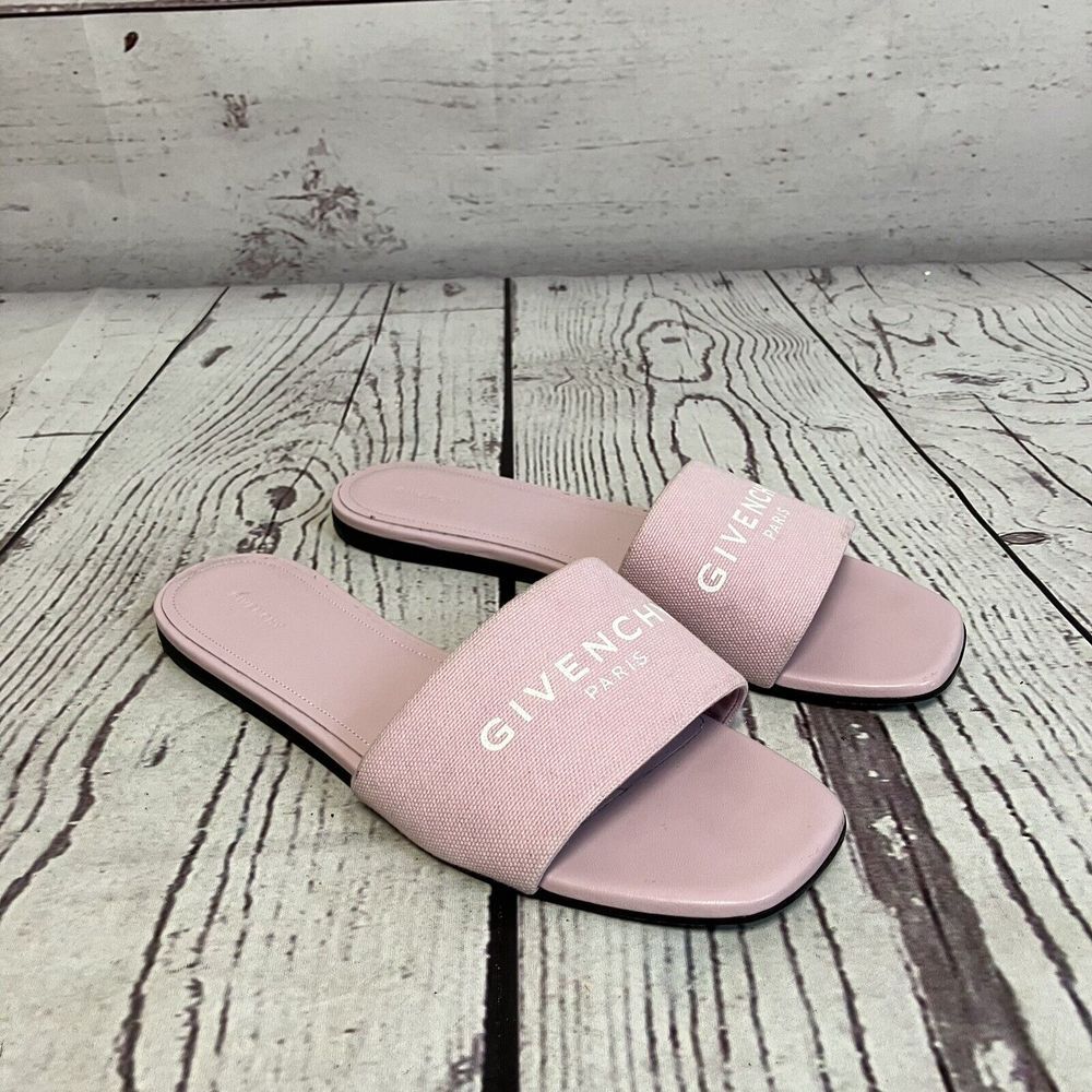 Givenchy Sandals Womens 39EU 9US Old Pink Slide On Shoe 4G Flat Italy